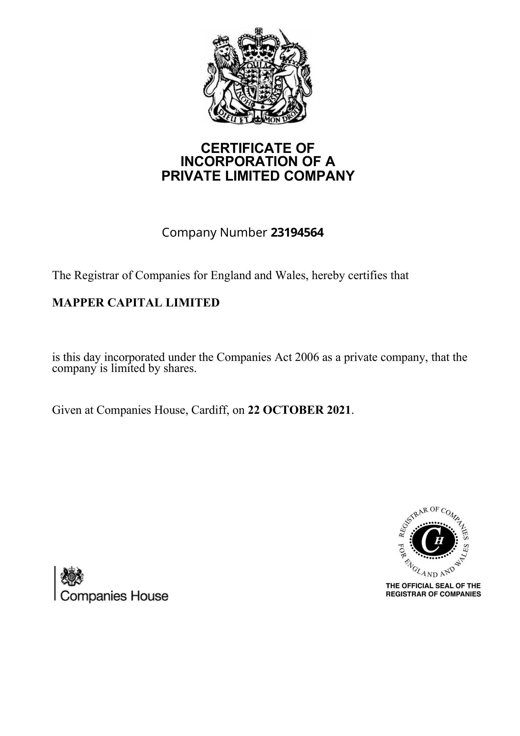 Certificate 1